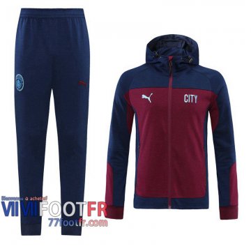 Veste De Foot - Sweat a Capuche Manchester city saphir 20-21 J171