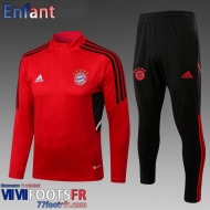 KIT: Survetement de Foot Bayern Munich rouge Enfant 2022 2023 TK470