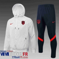 Coupe Vent - Sweat a Capuche Atletico Madrid blanc Homme 21 22 WK39