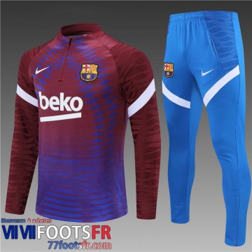 Survetement de Foot Barcelone rouge Bleu Enfant 21 22 TK122