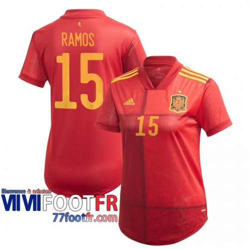 Maillot de foot Espagne RAMOS #15 Domicile Femme EURO 2020