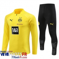 Survetement de Foot Dortmund jaune Homme 2023 2024 TG923