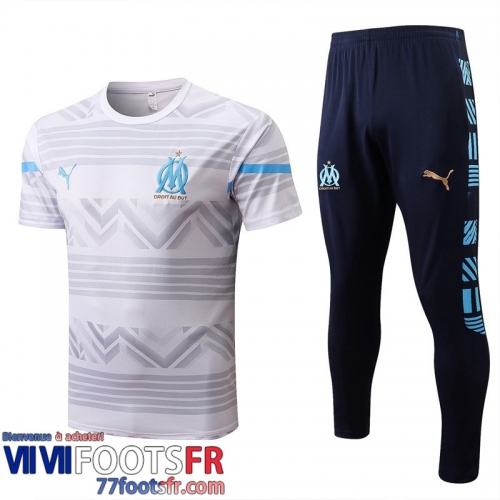 T-Shirt Marseille Blanc Homme 2022 2023 PL542