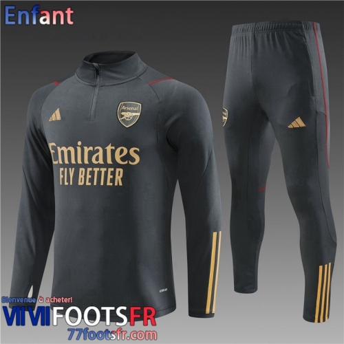 KIT: Survetement de Foot Arsenal gris Enfant 2023 2024 TK689