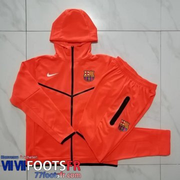 Veste Foot - Sweat A Capuche Barcelone orange Homme 2022 2023 JK422