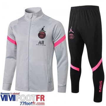 Kits: Veste Foot PSG Paris Gris clair Enfant 2021 2022 TK20