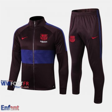 Promo: Ensemble Veste Survetement Barcelone FC Enfant Noir/Bleu 2019/2020 Thailande