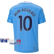 Maillot de foot Manchester City Sergio Agüero #10 Domicile Enfant 2020 2021