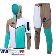 Veste Foot - Sweat A Capuche Sport vert clair blanc Homme 2023 2024 JK769