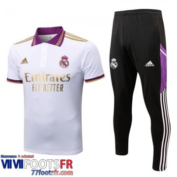 Polo foot Real Madrid Blanc Homme 2022 2023 PL611