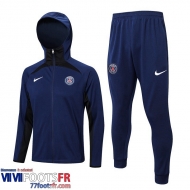 Veste Foot - Sweat A Capuche PSG bleu marine Homme 2023 2024 JK714