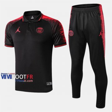 Ensemble De Polo Foot PSG Paris Saint Germain Costume Manche Courte Belle Jordan Noir 2019/2020 Nouveau