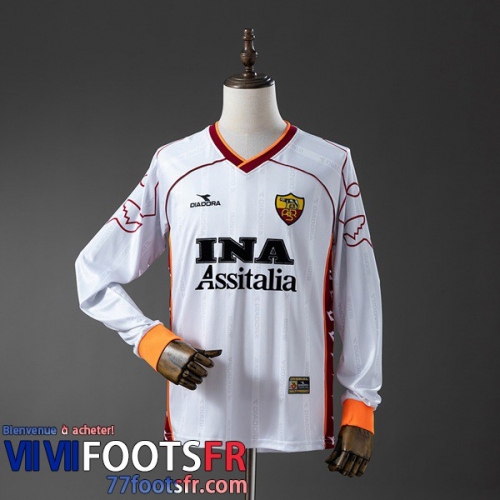 Retro Maillot De Foot Rome Exterieur Homme Manche Longue 99 00 FG1298 Retro Maillot De Foot Rome Exterieur Homme Manche Longue 99 00 FG1298
