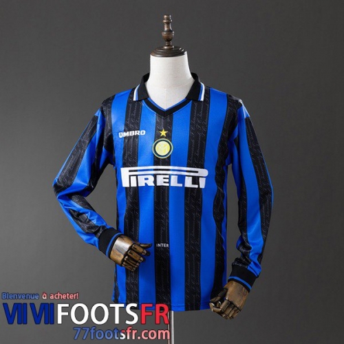 Retro Maillot De Foot Inter Milan Domicile Homme Manche Longue 97 98 FG1139