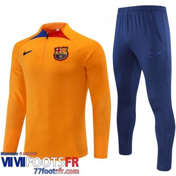 Survetement de Foot Barcelone orange Homme 2022 2023 TG273