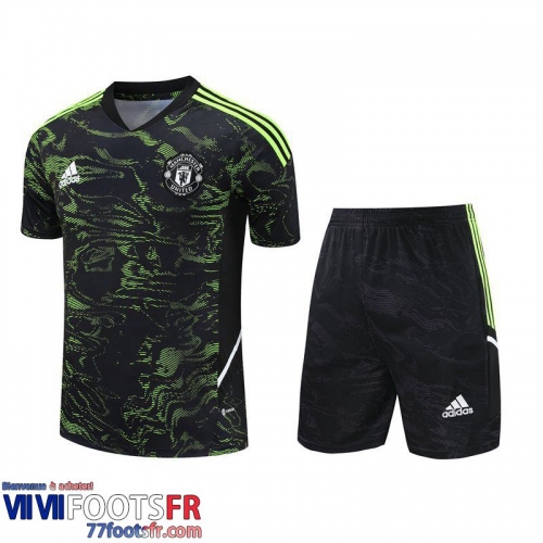 Survetement T Shirt Manchester United vert noir Homme 2023 2024 TG791