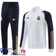 Veste Foot Real Madrid Blanc Homme 2023 2024 JK789