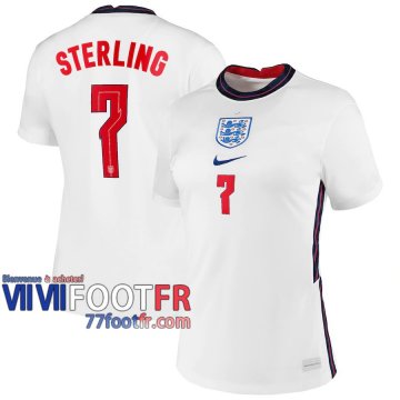 77footfr Angleterre Maillot de foot Sterling #7 Domicile Femme 20-21