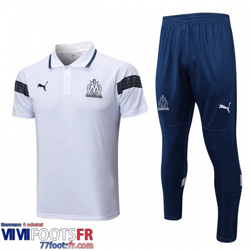 Polo foot Marseille Blanc Homme 2022 2023 PL631