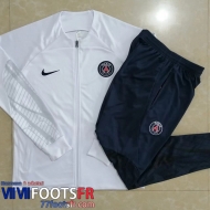 Veste Foot PSG Blanc Homme 2022 2023 JK411