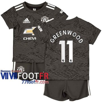 77footfr Manchester United Maillot de foot Greenwood 11 Exterieur Enfant 20-21