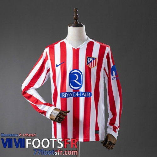 Maillot De Foot Atletico Madrid Domicile Homme Manche Longue 25 26 Maillot De Foot Atletico Madrid Domicile Homme Manche Longue 25 26