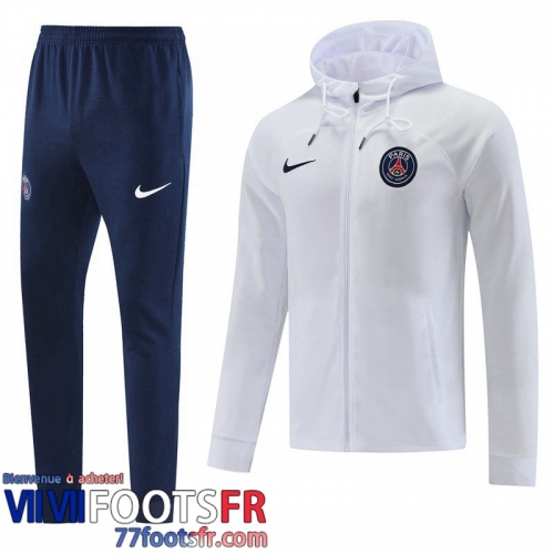 Veste Foot PSG Blanc Homme 2022 2023 JK596