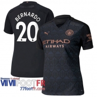 Maillot de foot Manchester City Bernardo #20 Exterieur Femme 2020 2021