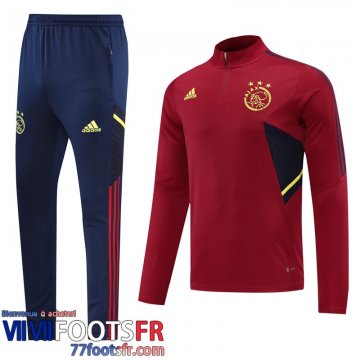 Survetement de Foot AJAX rouge foncé Homme 2022 2023 TG266