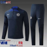 Survetement de Foot Chelsea bleu marine Enfant 2022 2023 TK527