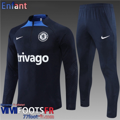 Survetement de Foot Chelsea bleu Enfant 2022 2023 TK308