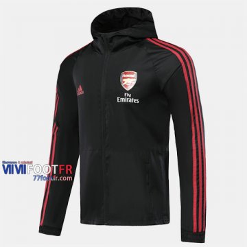 Boutique Veste Foot Coupe-Vent Arsenal Noir 2019/2020 Nouveau Promo