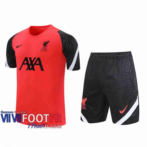 77footfr Survetement Foot T-shirt Liverpool Orange 2020 2021 TT73