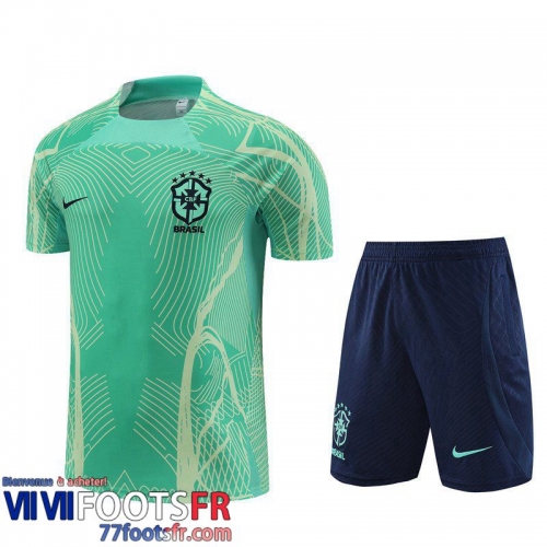 Survetement T Shirt Bresil vert Homme 2022 2023 TG657