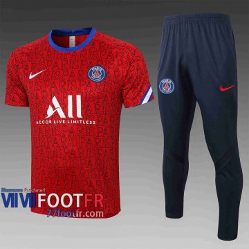 77footfr Survetement Foot T-shirt Paris rouge 2020 2021 TT40