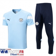 Survetement T Shirt Manchester City bleu clair Homme 2022 2023 TG637