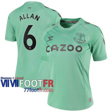 77footfr Everton Maillot de foot Allan #6 Third Femme 20-21