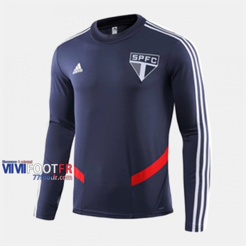 Le Nouveau Parfait Sweatshirt Foot Sao Paulo FC Cyan Fonce 2019-2020