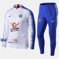 Aaa Qualité: Ensemble Survetement Foot Chelsea FC Manche Imprimée Blanc Polyester 2019 2020 Nouveau