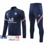 Survetement De Foot Paris PSG Bleu foncé 20-21 T101