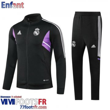 Veste Foot Real Madrid noir Enfant 2022 2023 TK543