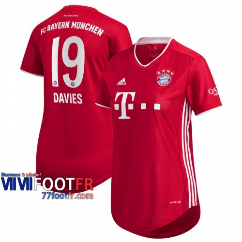 Maillot de foot Bayern Munich Alphonso Davies #19 Domicile Femme 2020 2021