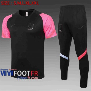 77footfr Survetement Foot T-shirt Korea noir 2020 2021 TT20