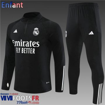 Survetement de Foot Real Madrid noir Enfant 2023 2024 TK601
