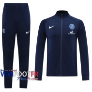 77footfr Veste Foot PSG Bleu foncE - Entrainement 2020 2021 J76