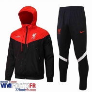 Coupe Vent - Sweat a Capuche Liverpool Homme Noir rouge 2021 2022 WK22