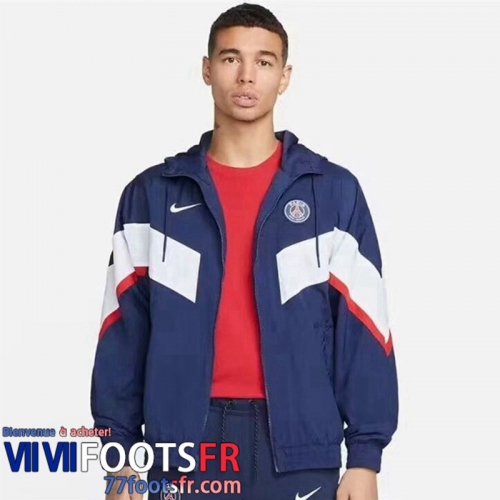 Coupe Vent - Sweat a Capuche PSG bleu Homme 2022 2023 WK231