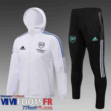 Coupe Vent - Sweat a Capuche Arsenal blanc Homme 21 22 WK48
