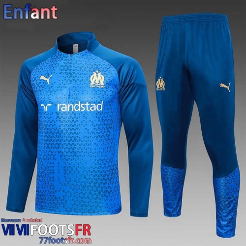 KIT: Survetement de Foot Marseille blue Enfant 2023 2024 C21