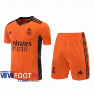 77footfr Maillots foot Real Madrid Gardiens de but Orange 2020 2021